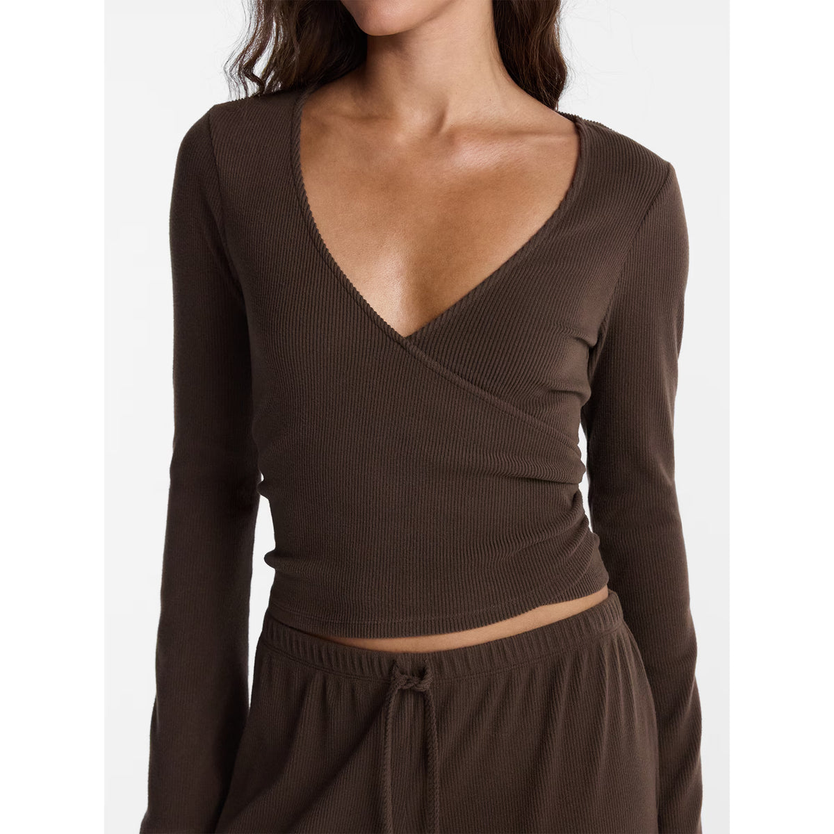Ribbed Ballet Top and Flare Pants Set, 2 Piece