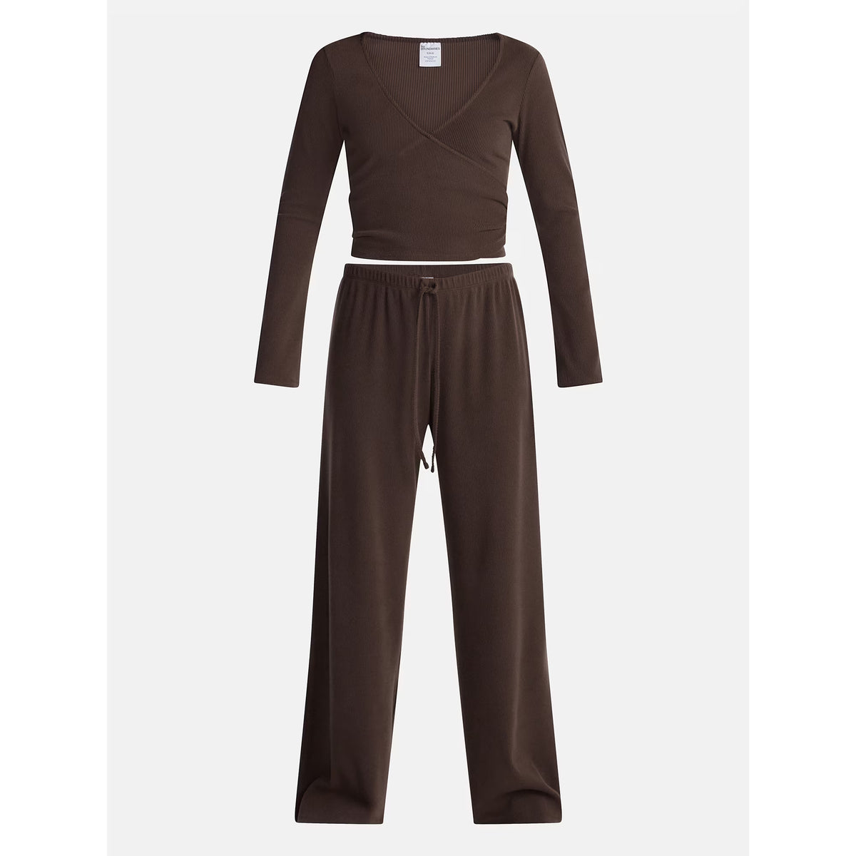 Ribbed Ballet Top and Flare Pants Set, 2 Piece