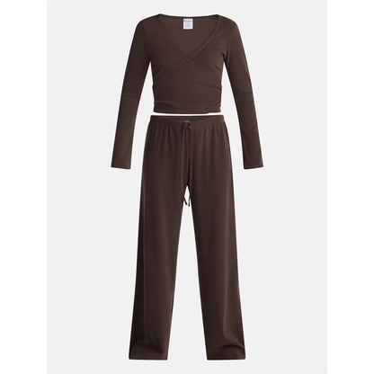 Ribbed Ballet Top and Flare Pants Set, 2 Piece