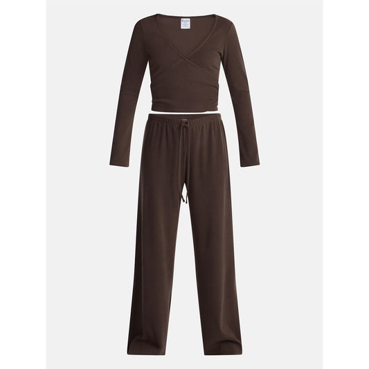 Ribbed Ballet Top and Flare Pants Set, 2 Piece