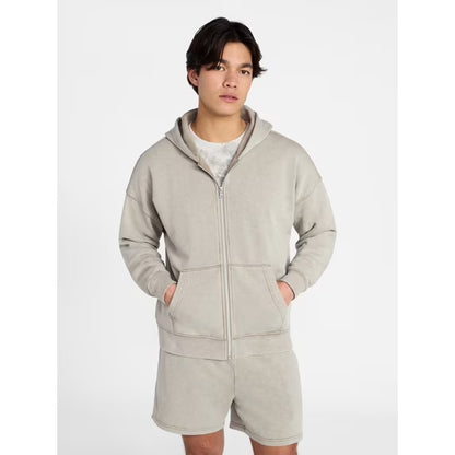 Zip Hoodie with Long Sleeves, Men's